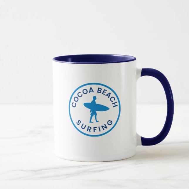 Caneca Cocoa Beach Surfing Coffee Mug (Direita)