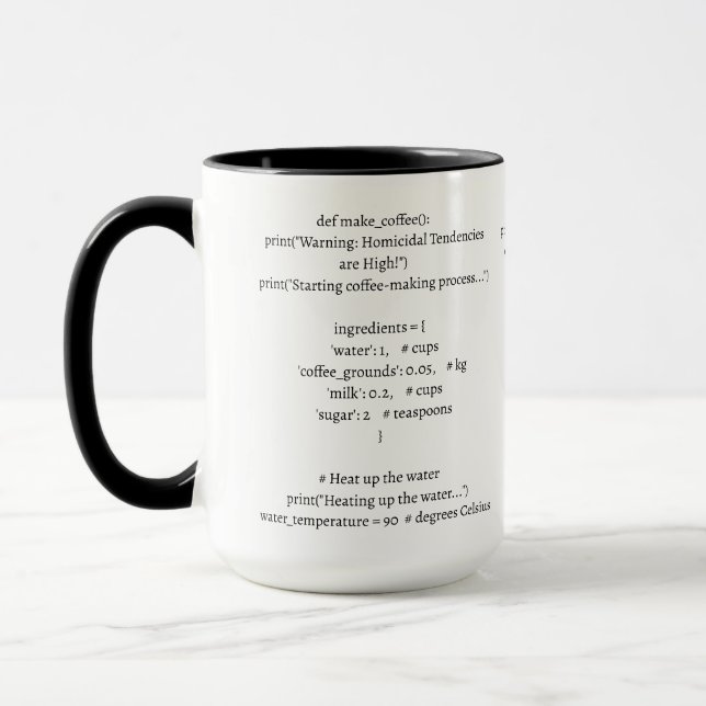 Caneca Codificação da Taça do Café (Esquerda)