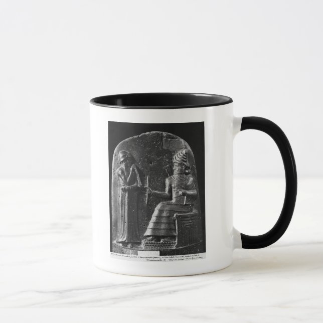 Caneca Código de Hammurabi, parte superior do stele (Direita)