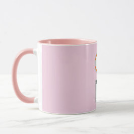 Caneca Código QR de Logotipo Simples Empresarial Rosa