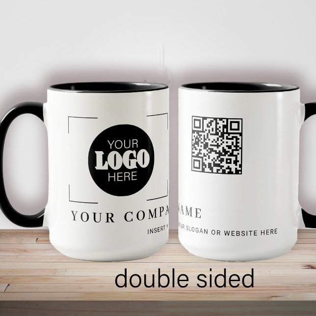 Caneca Código QR promocional personalizado com logotipo e (Criador carregado)