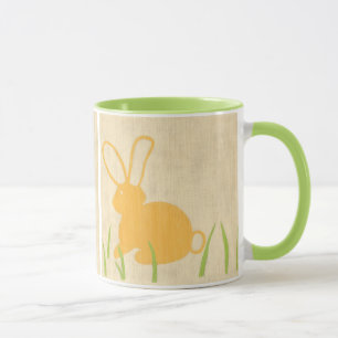 Caneca Coelhinho Amarelo e Grama Verde por Chariklia Zarr