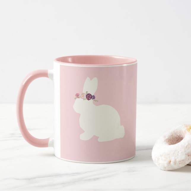 Caneca Coelhinho com Flor (Com Donut)