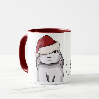 Caneca Coelhinho Fofo Imagem de Natal