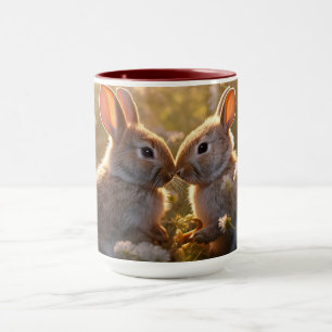Caneca Coelhinhos Adoráveis no Design de Prado de Primave
