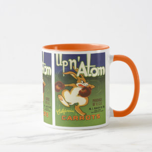 Caneca Coelho Boxing de Etiquetas de Vintage, Arrastões A