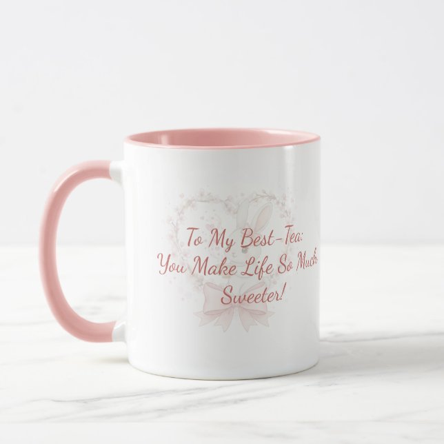 Caneca Coelho Bunny de Aquarela Fofo - Personalizado (Esquerda)