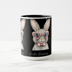 Caneca Coelho com Óculos de Coração Café de Anim