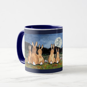 Caneca Coelho da Lua Família Coelhinha Marinho de Mug Az