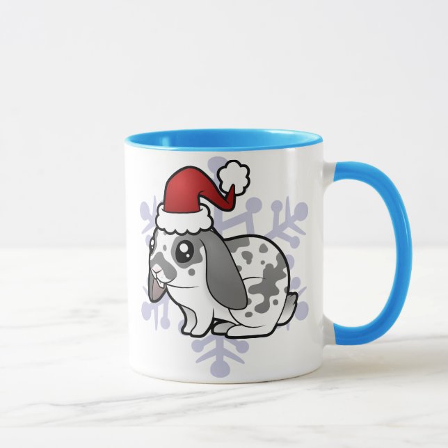 Caneca Coelho de Natal (orelha caída pelo liso) (Direita)