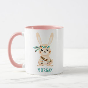 Caneca Coelho Indiano Fofo, Nome Personalizado, Vs 2