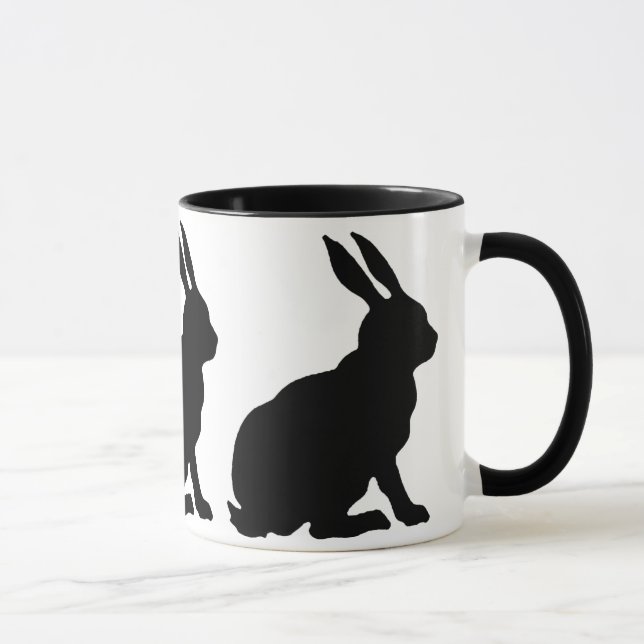 Caneca Coelhos de Silhuette Pretos (Direita)