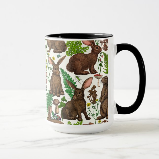 Caneca Coelhos e flora silvestre 4 (Direita)