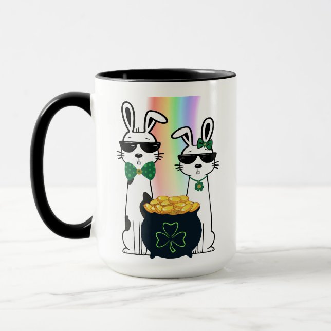 Caneca Coelhos Legais e Pote de Ouro (Esquerda)