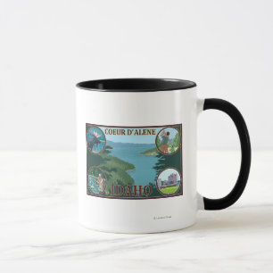 Caneca Coeur D'Alene, Poster de viagens de IdahoScenic