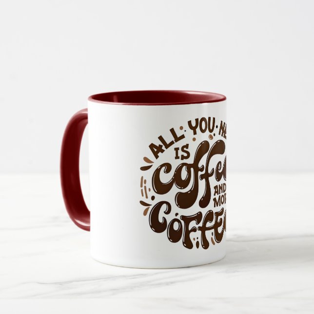 Caneca Coffee and More Coffee (Frente Esquerda)