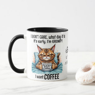 Caneca Coffee Bebendo Engraçado Grumpy