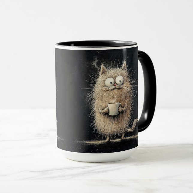 Caneca Coffee Buzz Cat (Frente Esquerda)