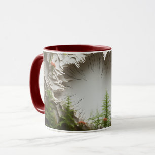 Caneca Coffee ☕ de café cerâmico de floresta de cogumelos