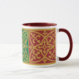 Caneca Coffee de Natal Vermelho e Gótico Verde