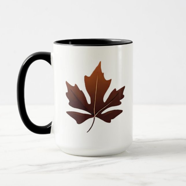 Caneca Coffee de outono Elegante | Mangueira De Queda (Esquerda)