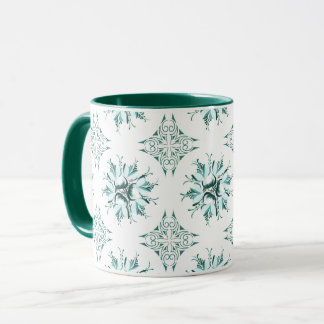 Caneca Coffee Floral Mug Inky | Teto e Verde e Branco