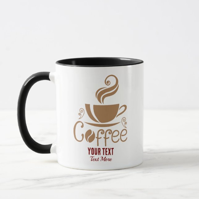 Caneca Coffee Lover Design – Minimal Coffee Cup Graphic (Esquerda)