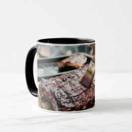 Caneca Coffee Mug BBQ Ribs Barbecue Grilling Delicious