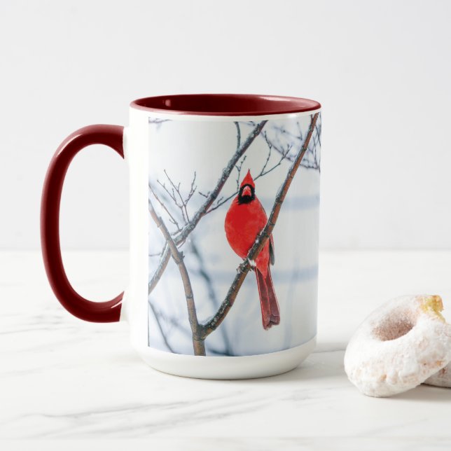 Caneca Coffee Mug Cardinho de inverno (Com Donut)