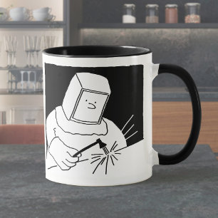 Caneca Coffee Mug com o ferreiro de soldadura do siderúrg