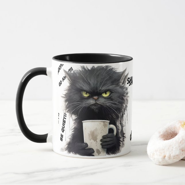 Caneca Coffee Mug de Café Engraçado (Com Donut)