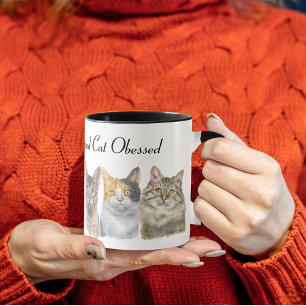 Caneca Coffee Mug Stress, Abençoado e Gato Obcecado
