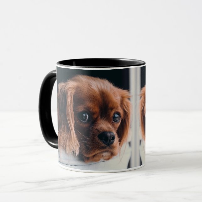 Caneca Cogão-de-Cavalier do Rei Charles Spaniel espelhado (Frente Esquerda)