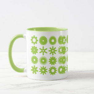 Caneca Cogs - Verde limão em branco