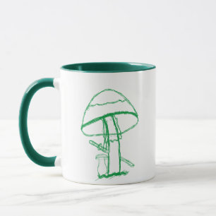Caneca   Cogumelo Gângster Com Um Katana