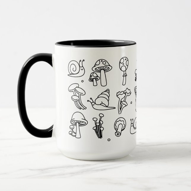 Caneca Cogumelos e caracóis (Esquerda)