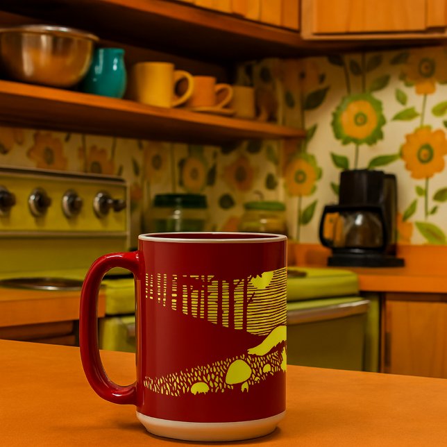 Caneca Cogumelos Sunset Vintage (Criador carregado)