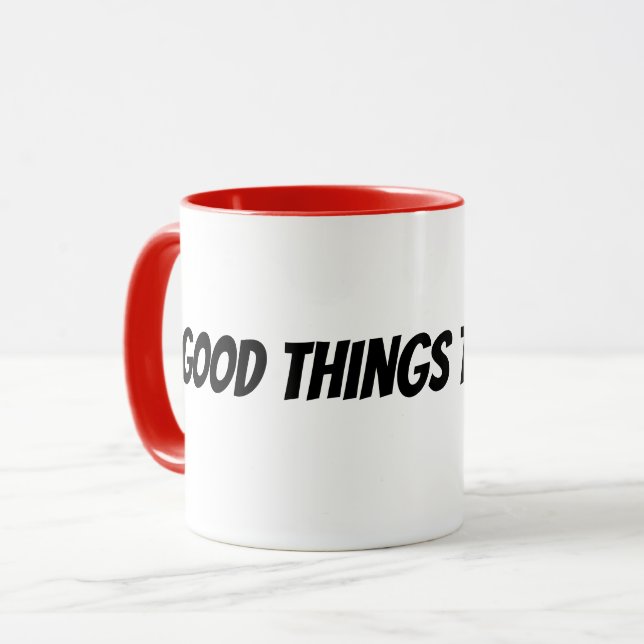 Caneca coisas boas levam tempo (Frente Esquerda)