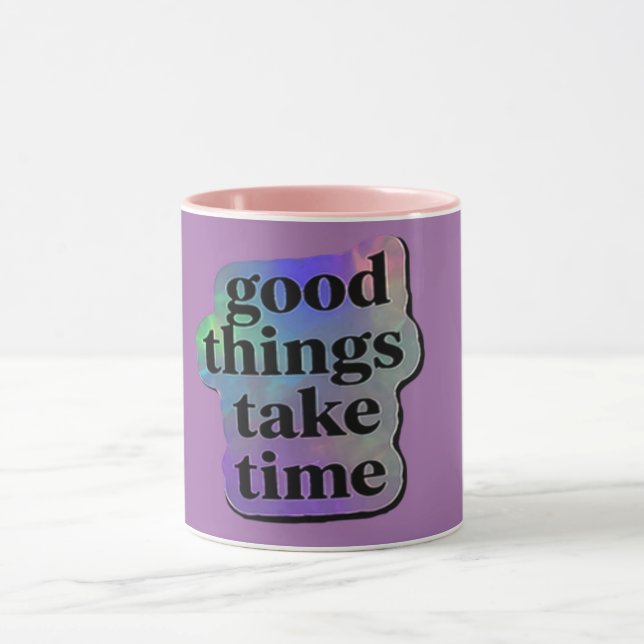 Caneca Coisas Boas Levam Tempo (Centro)