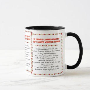 Caneca Coisas que eu aprendi de Terrier Wheaten