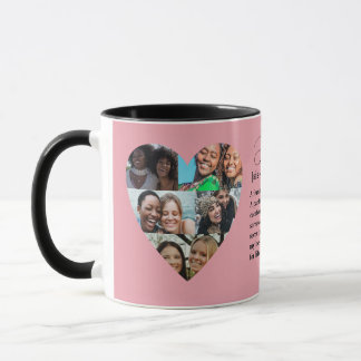 Caneca Colagem Coração Foto Definição de Irmã