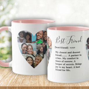 Caneca Colagem Coração Foto Melhor Amigo Amizade