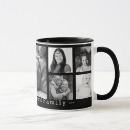 Caneca Colagem da foto de Instagram do costume 9