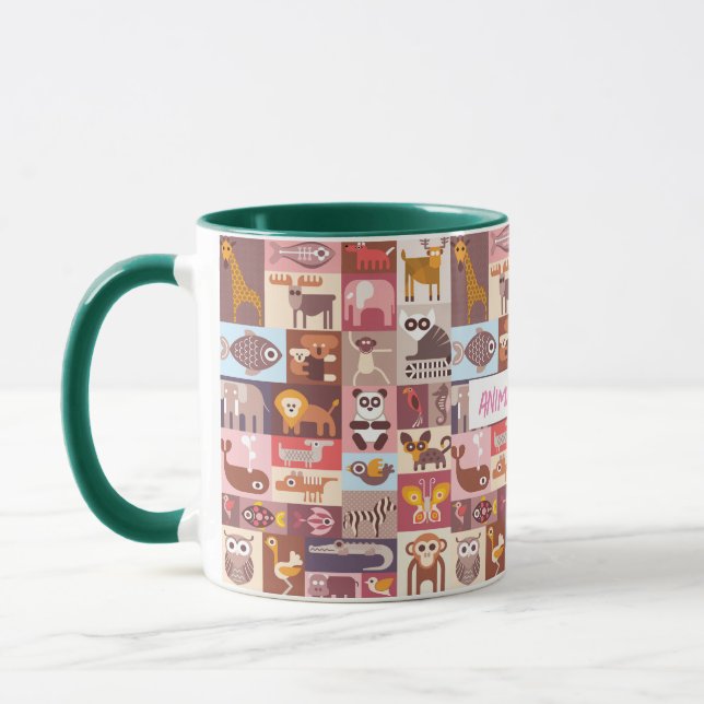 Caneca Colagem de animais (Esquerda)