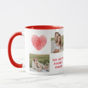 Caneca Colagem de Casal Foto e Citação Romântica