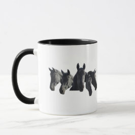Caneca "Colagem de Cavalo Negro"