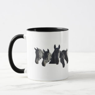 Caneca "Colagem de Cavalo Negro"