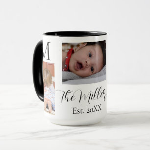 Caneca Colagem de Fotografias da Família M9odern onograma