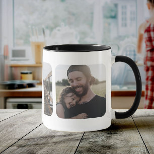 Caneca Colagem de Fotografias de Instagram Simples Modern