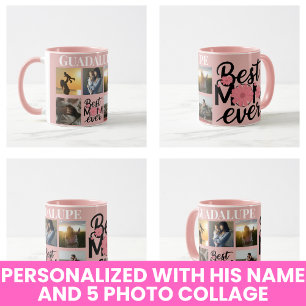 Caneca Colagem de Fotografias de Ofertas de dia de as mãe